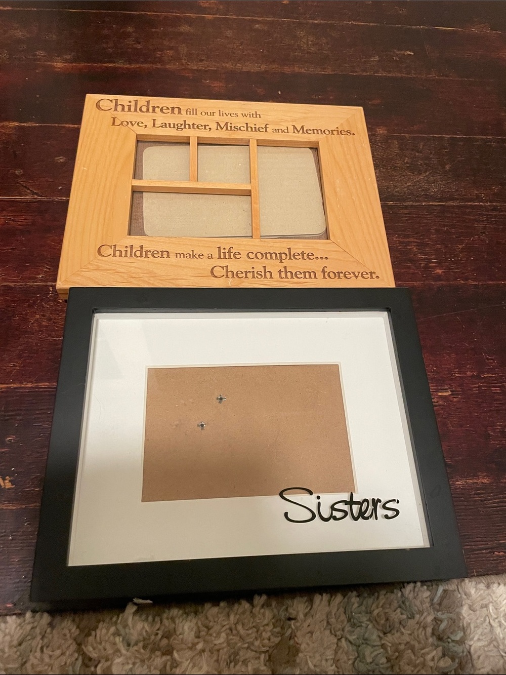 Children Window Collage Frame & Sisters Black Photo Frame